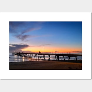 Sunset on the Pier Posters and Art